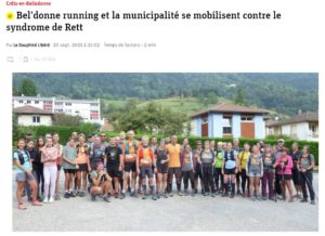 2021-09-20 Bel'donne running et la municipalité se mobilisent contre le syndrome de Rett