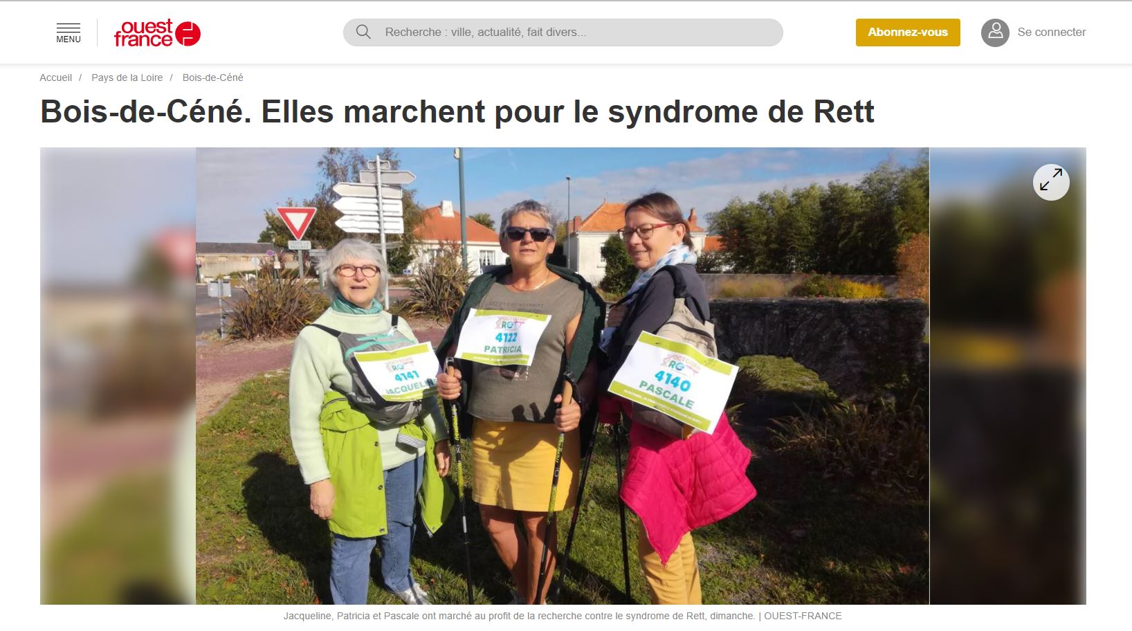 Bois-de-Céné : Elles marchent pour le syndrome de Rett