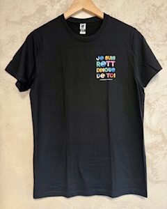 Tee-shirt noir Rett dingue de toi col rond
