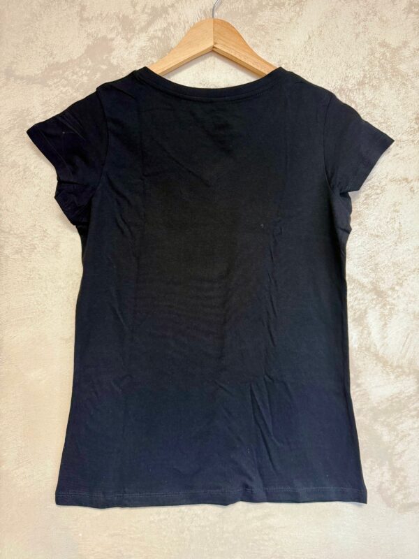 Tee-shirt noir Rett dingue de toi col V – Image 3
